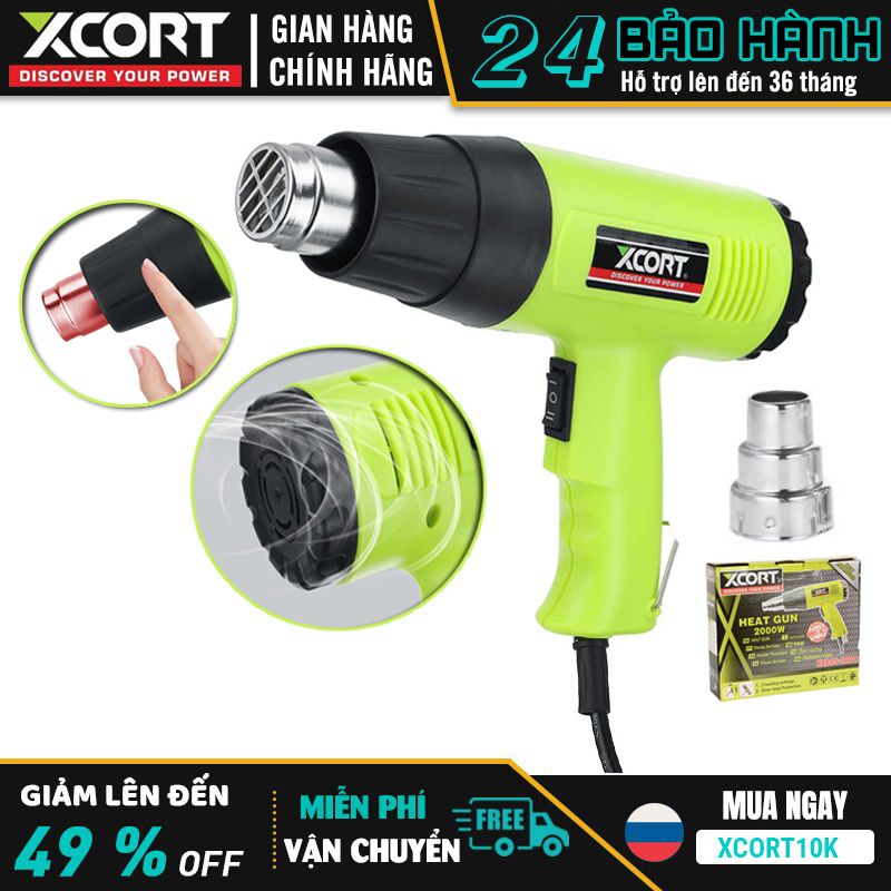 Máy khò nhiệt-máy thổi hơi-khò nhiệt xcort 2000w chính hãng