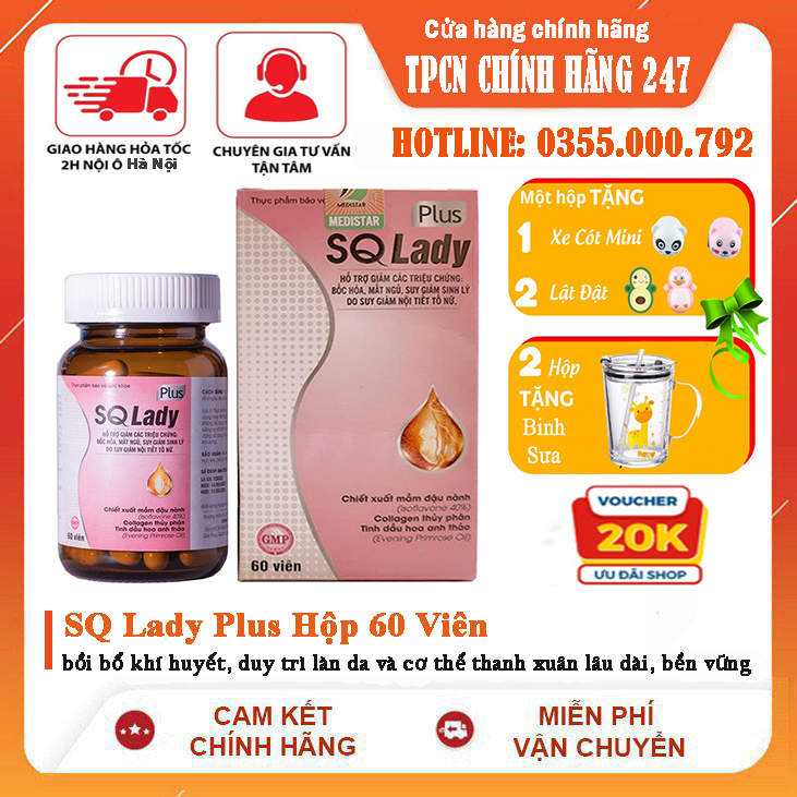 TPBVSK SQ Lady Plus - Hỗ trợ tăng cường nội tiết tố nữ
