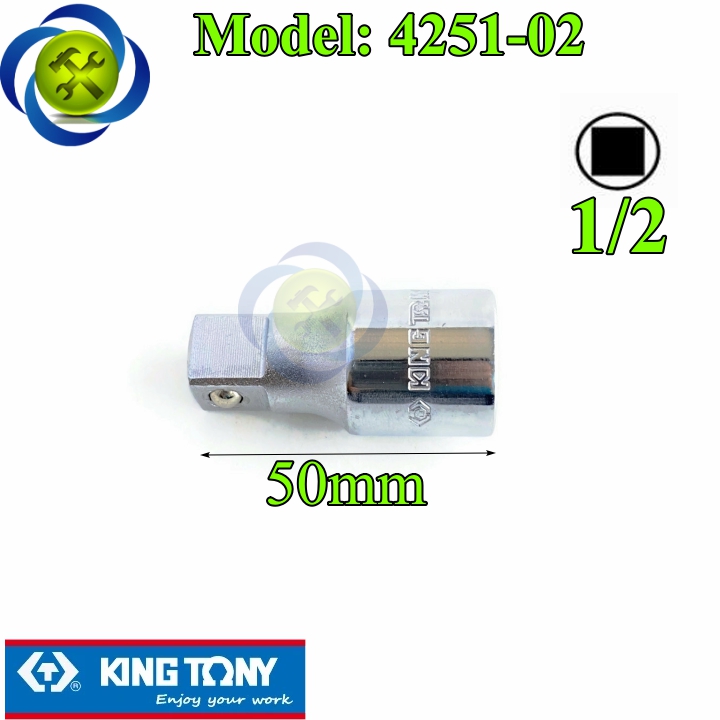 Đầu nối dài 1/2 kingtony 4251-02 dài 50mm đầu vuông 12.7mm