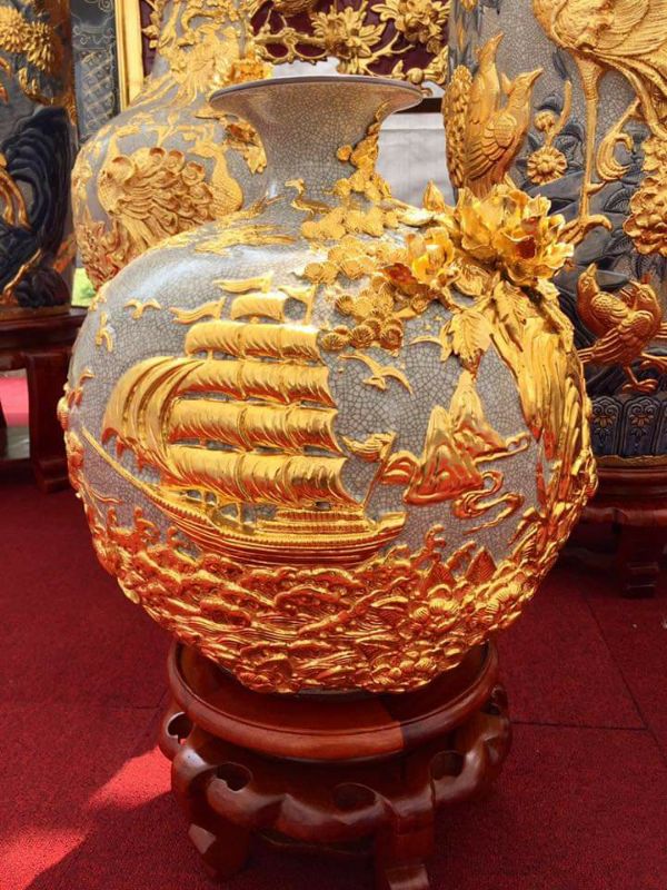 Bình Hút Tài Lộc Dát Vàng  - Val000