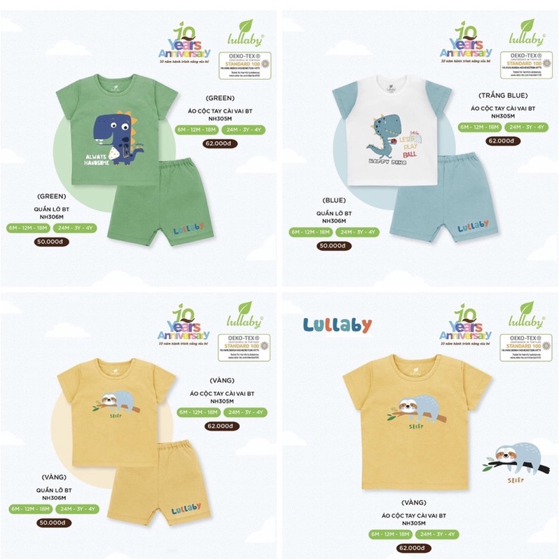 Bộ Cộc tay bé trai cotton
