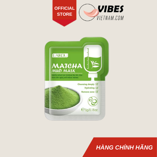 Mặt nạ bùn matcha laikou mud mask - gói mini