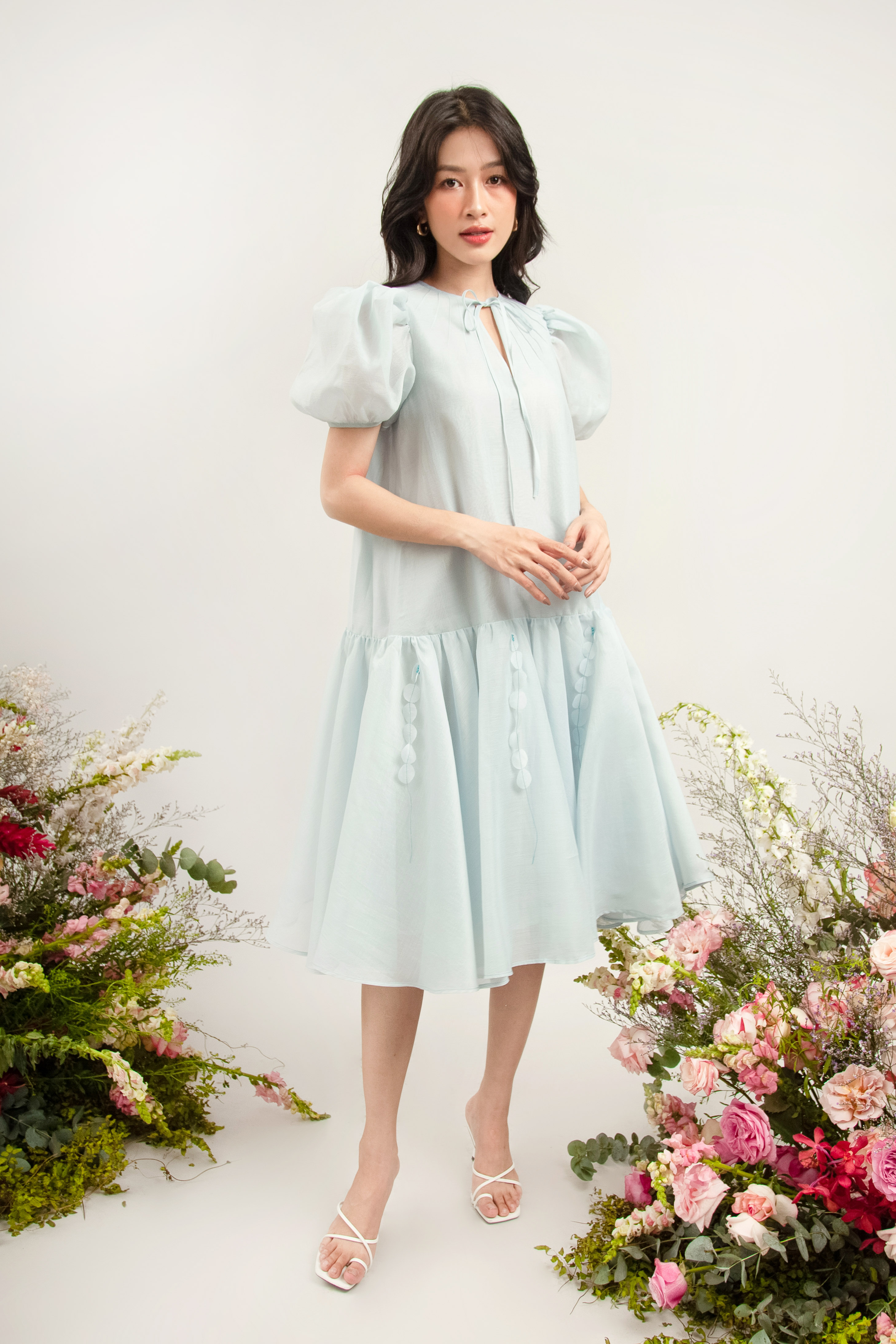 Mira - senia dress - đầm suông nữ màu xanh