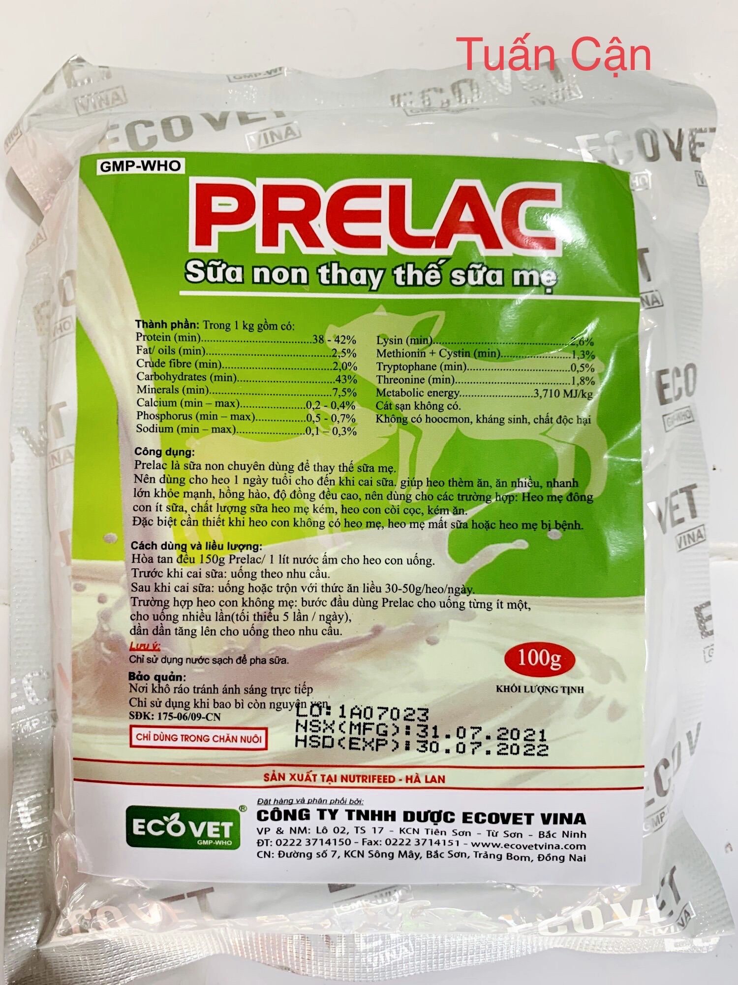 Prelac Sữa non thay thế sữa Heo mẹ-Thú Y