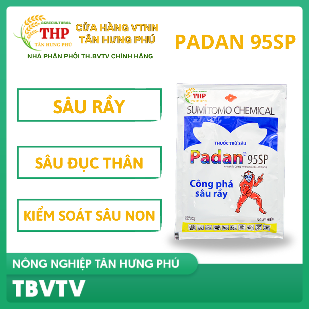 Thuốc trừ sâu Rầy Padan 95SP gói 100g (Sumitomo)