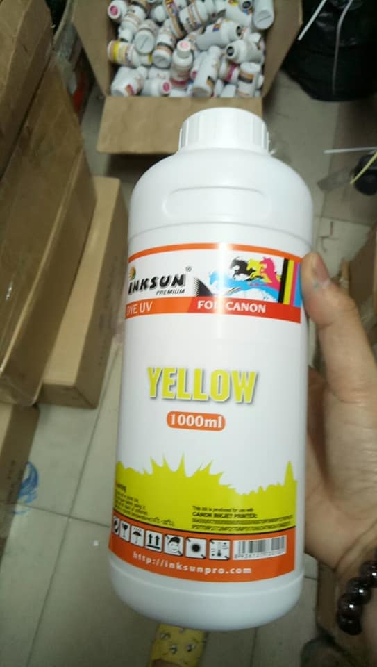 2c chai Mực canon dye uv 1Lit chọn màu