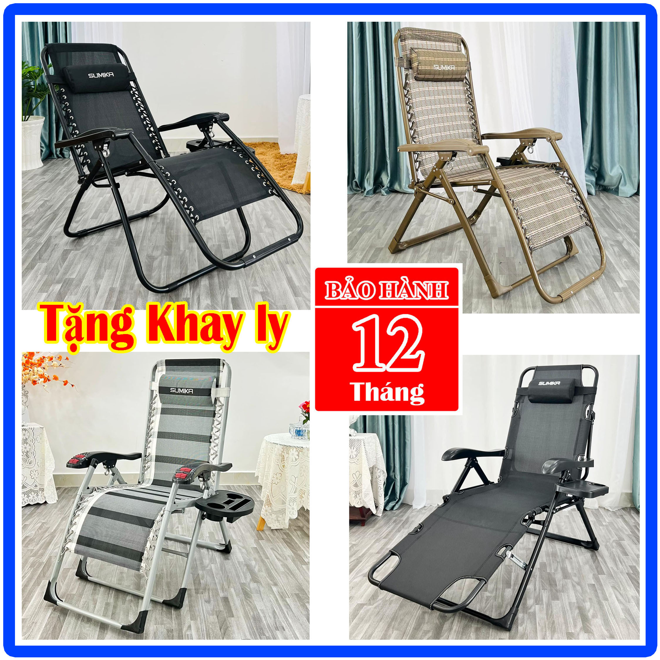GHẾ XẾP THƯ GIÃN SUMIKA SK 179A, 179 NEW, 199, 168 Khung: thép hợp kim sơn tĩnh điện Chất liệu: Vải lưới, không thấm nước