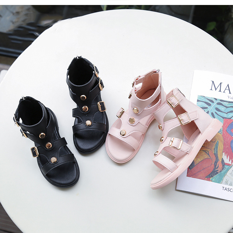 Sandal bé gái sandal chiến binh khóa sau cho bé gái thiết kế Hàn Quốc bền đẹp thích hợp đi học đi chơi