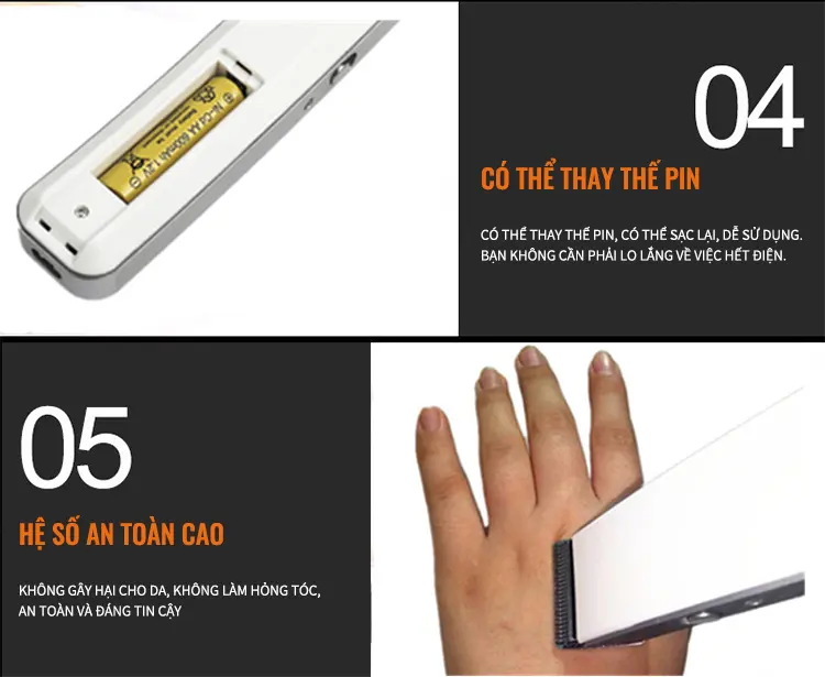 Tông đơ cắt tóc nova ns 216 - Máy cắt tóc không tiếng ồn dành cho người lớn và trẻ em có thể điều chỉnh độ dài từ 1-9mm