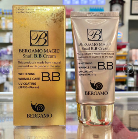 Kem nền bb cream tinh chất từ ốc sên bergamo magic snail b.b cream spf50 pa+++ 50ml