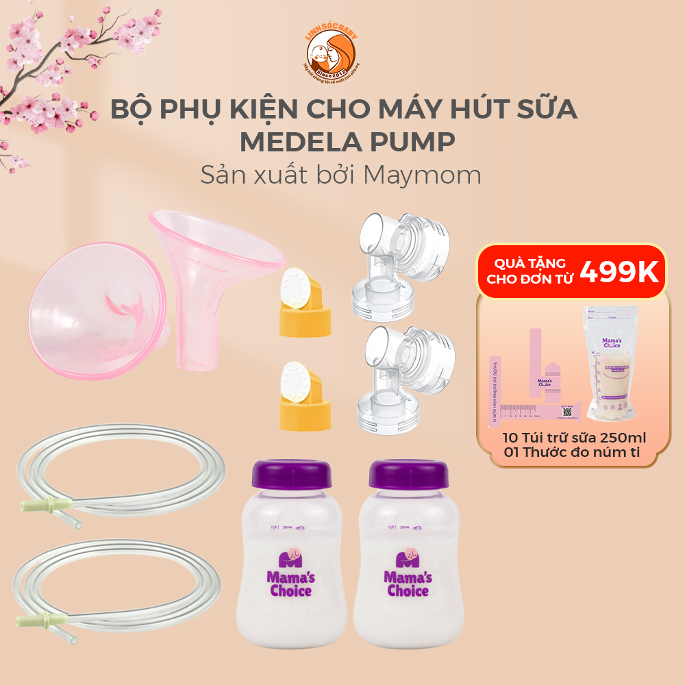 Bộ phụ kiện phễu hút sữa silicon dùng cho máy hút sữa Medela Pump