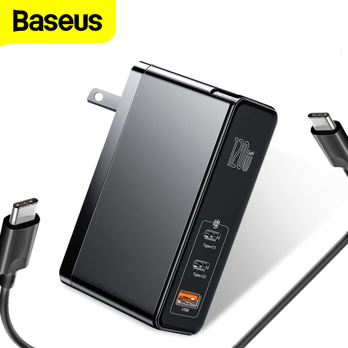 Bộ sạc nhanh baseus gan 2 pro 120w hỗ trợ chuẩn sạc nhanh pd , qc 4.0 và 3.0 cho điện thoại và laptop