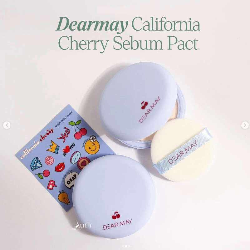 Phấn Phủ Dạng Nén Kiềm Dầu Dearmay California Cherry Sebum Pact 12g