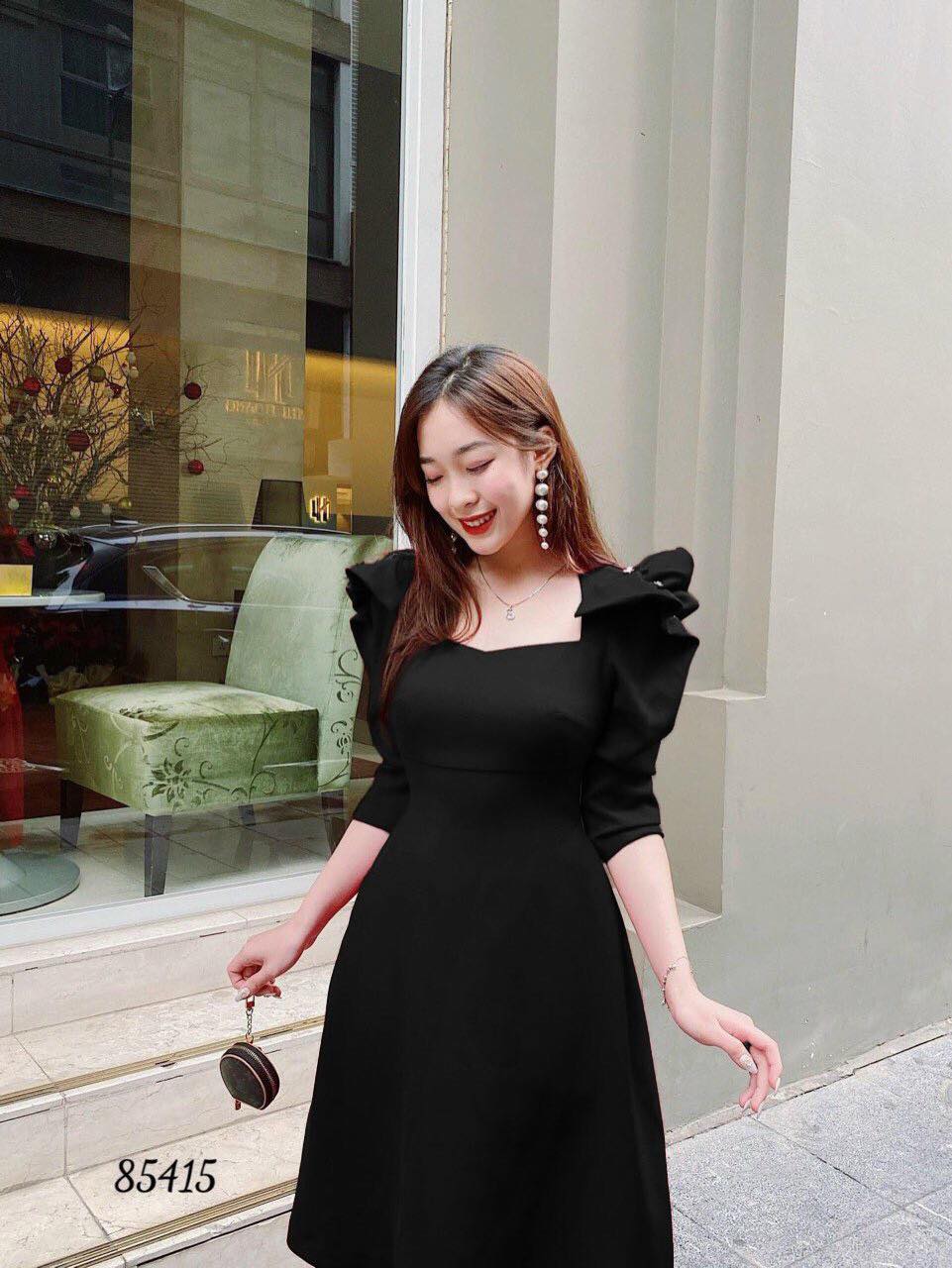 [HCM]ĐẦM XÒE DỰ TIỆC CỔ VUÔNG TAY PHỒNG DỄ THƯƠNG