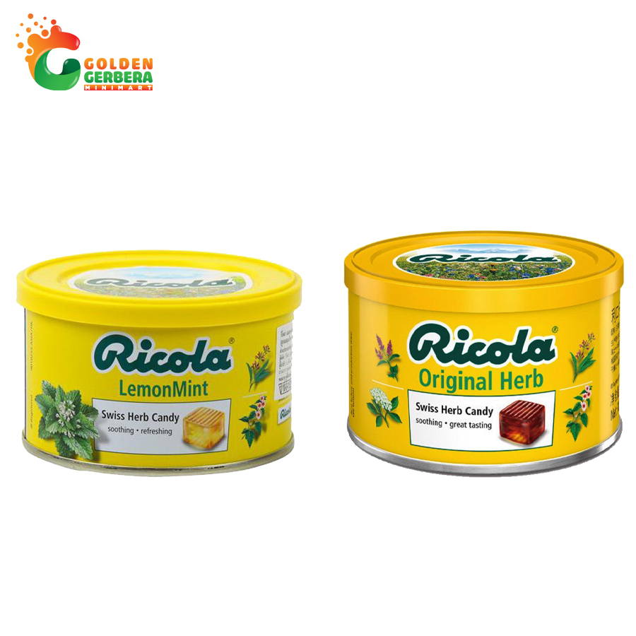 Kẹo ngậm ricola sugar free 100g 2 vị