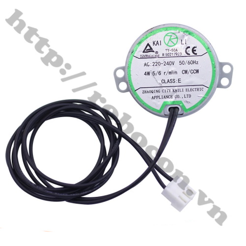 ĐỘNG CƠ TUỐC NĂNG QUẠT CHO QUẠT HƠI NƯỚC 220VAC 4W 5/6RPM