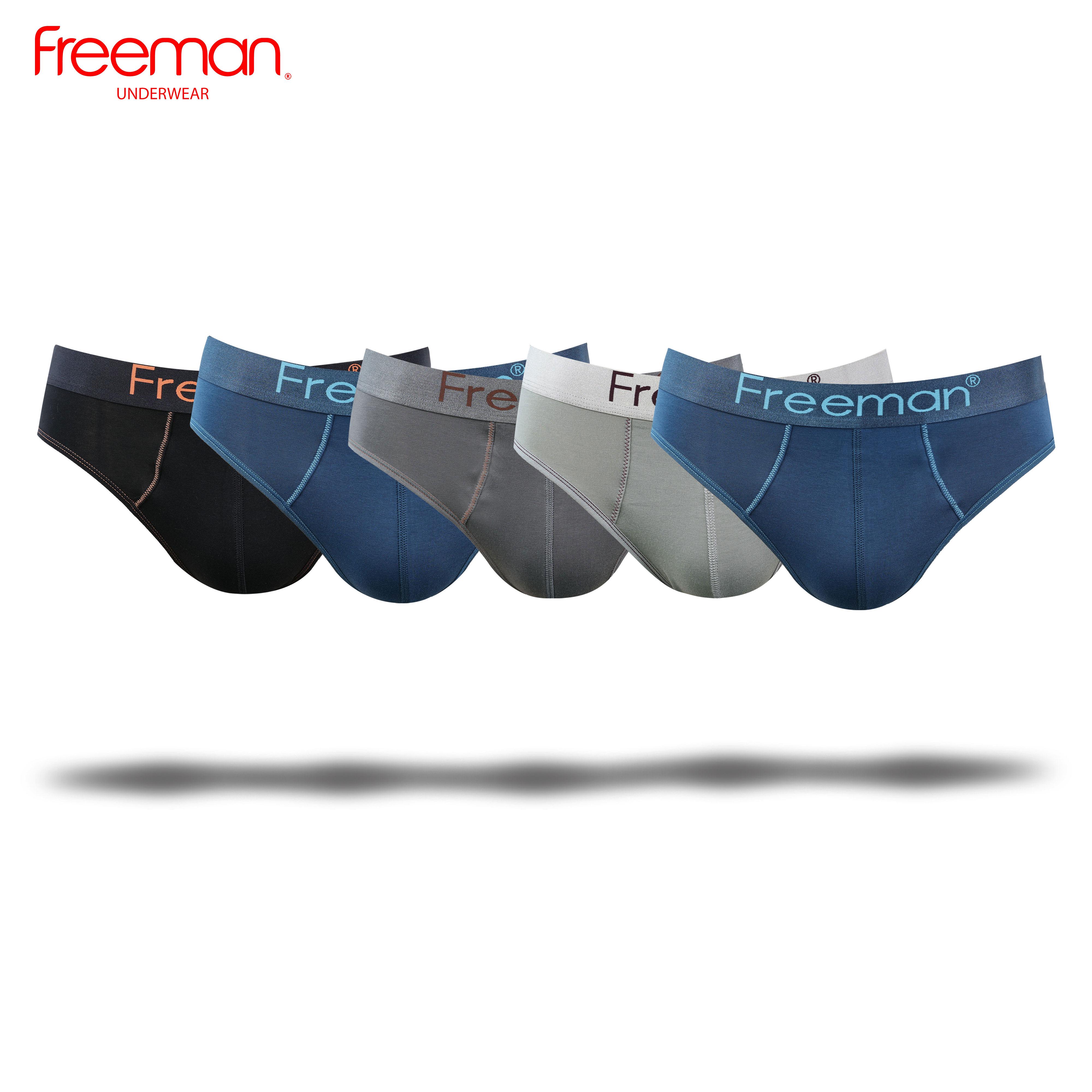 Combo 5 Quần lót nam FREEMAN chất liệu COTTON CAO CẤP thoáng mát 6029