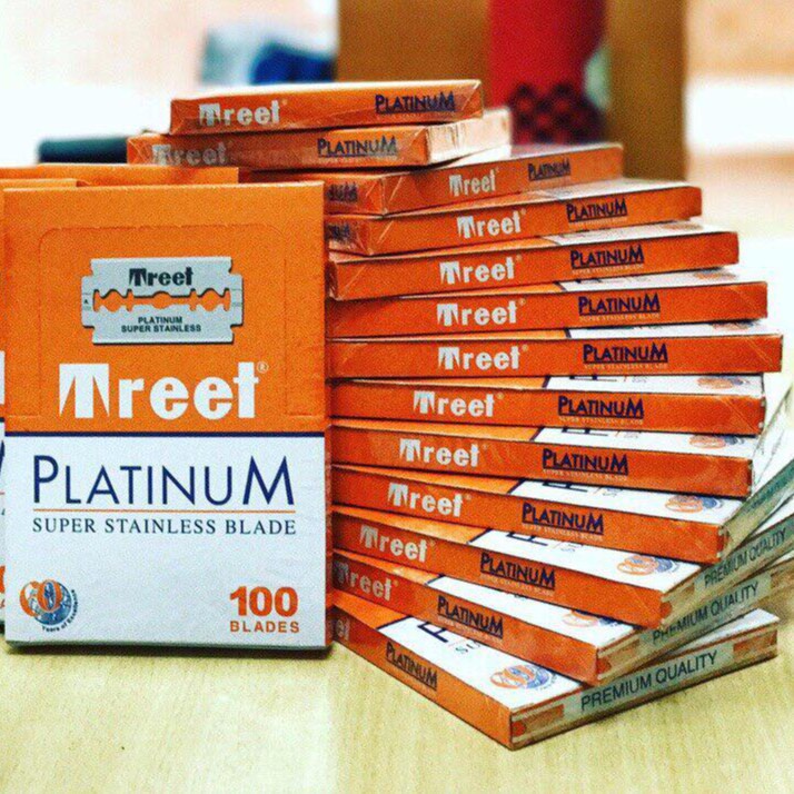 Hộp dao lam Treet cam 100 lưỡi chính hãng