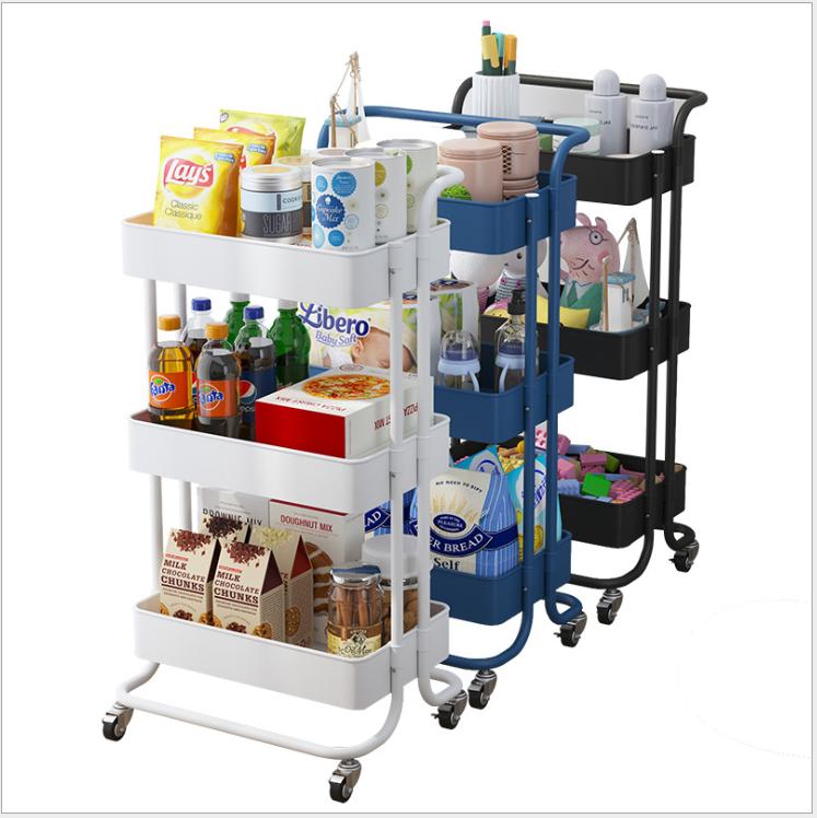 Xe đẩy spa 3 tầng đa năng nhập khẩu, kệ bỉm sữa, kệ để gia vị nhà bếp 3 tầng Kích Thước 42X35X85 Cm