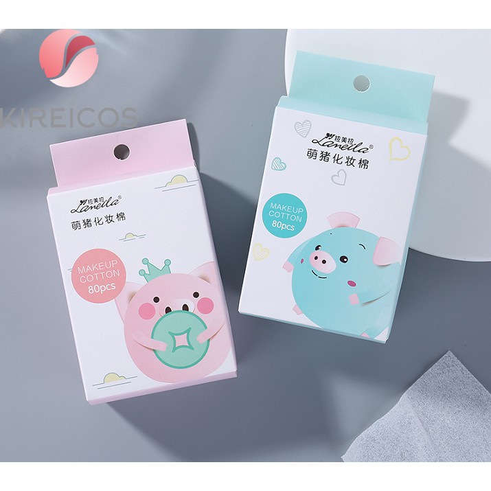 Bông tẩy trang lameila 80 miếng b256 - kireicos