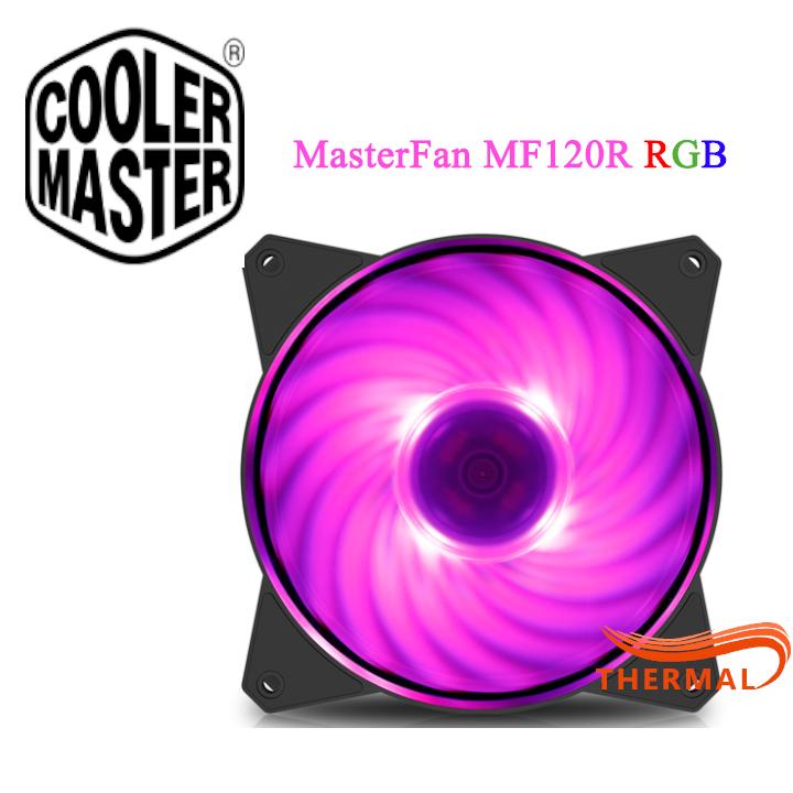 Fan case rgb cooler master masterfan mf120r rgb - hiệu ứng đèn rgb 16.7 triệu màu, sức gió lớn, hiệu năng mạnh mẽ