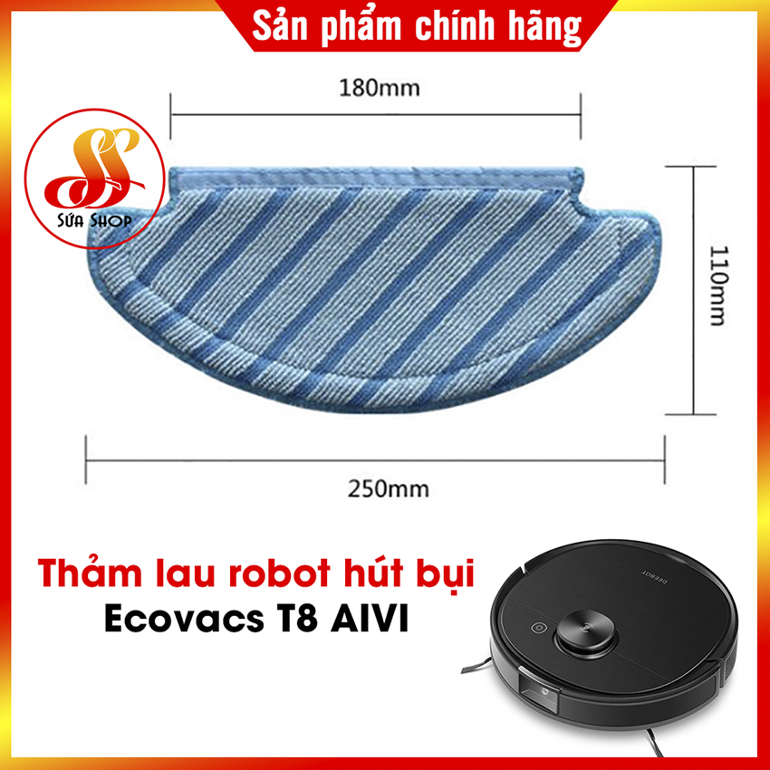 Thảm lau robot hút bụi Ecovacs T8 AIVI, Ecovacs T8 AIVI PLUS