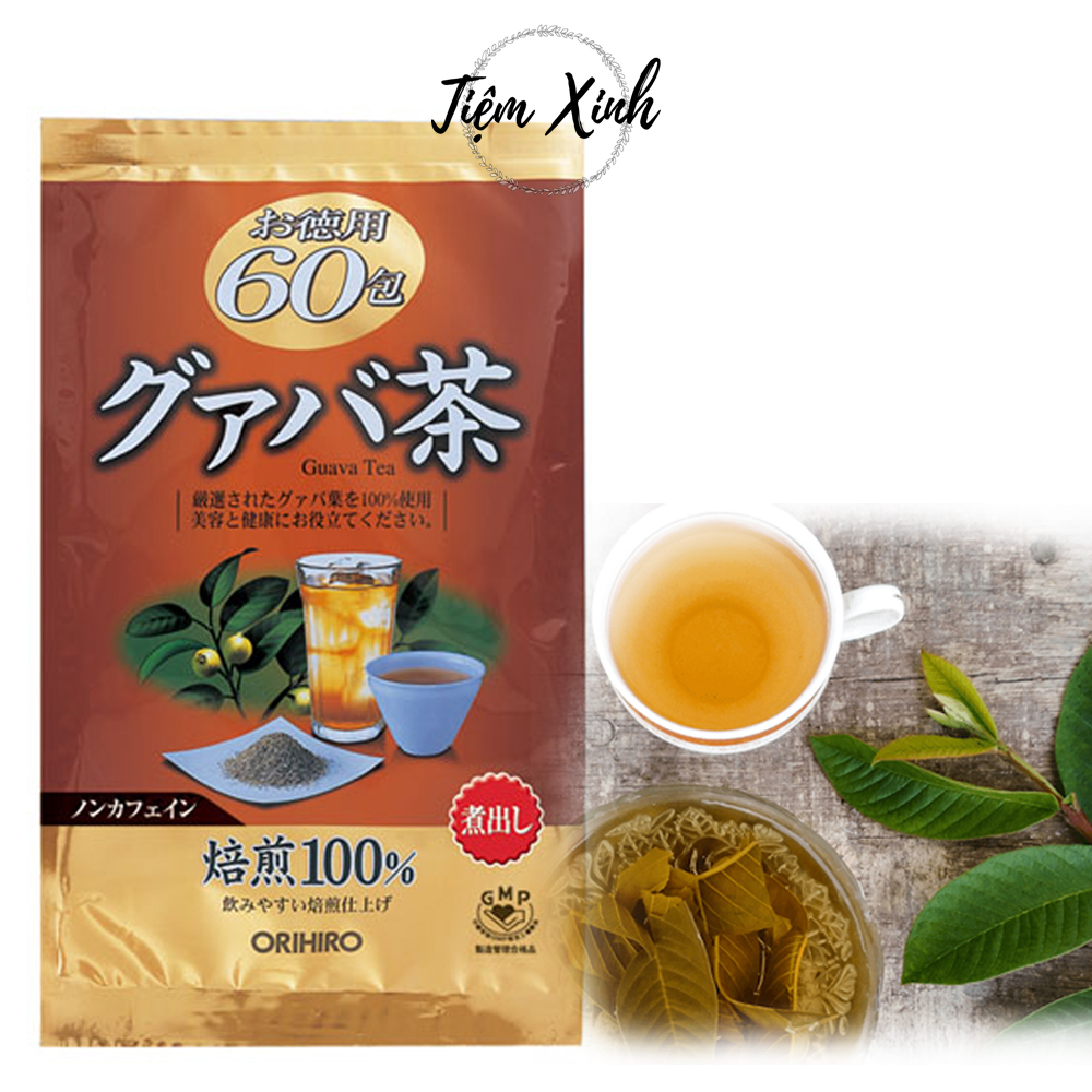 Trà giảm cân Orihiro Nhật Bản 60 gói Trà ổi Guava Tea thanh lọc cơ thể, bảo vệ sức khỏe