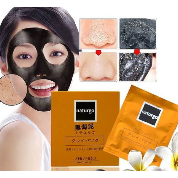 HỘP 10 MẶT NẠ BÙN NON NATURGO SHISEIDO NHẬT BẢN