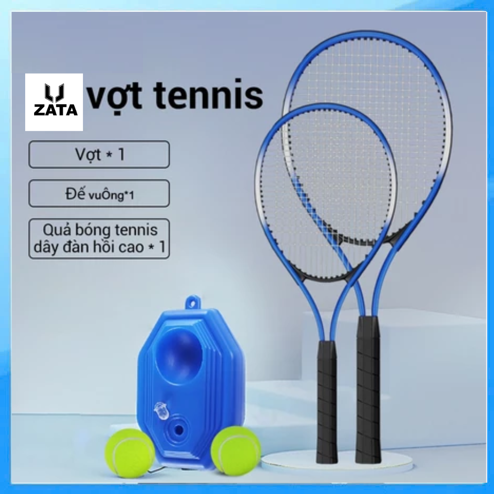 Bộ Vợt Tennis Đàn Hồi Tập Tại Nhà, Bộ Luyện Tập Cho Người Mới Bắt Đầu, Dụng Cụ Chơi Tennis Cho Một Người ZATA