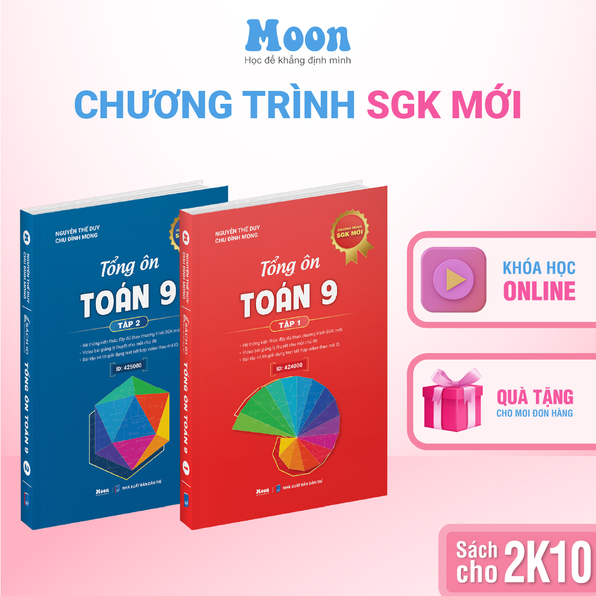 Moonbook - Sách Tổng Ôn Toán Học Lớp 9, Ôn Thi Vào 10