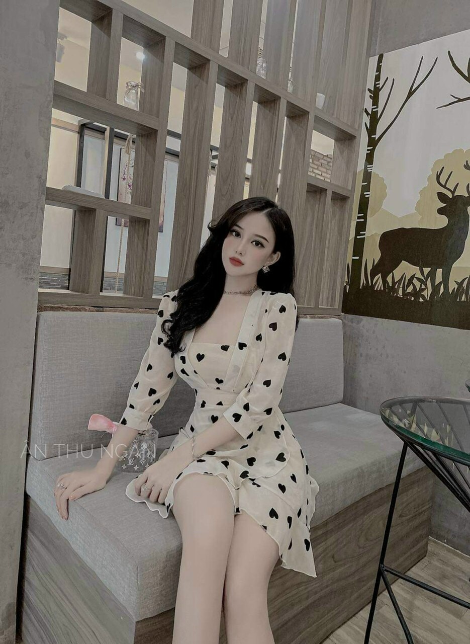 Đầm trái tim vải mềm cực đẹp