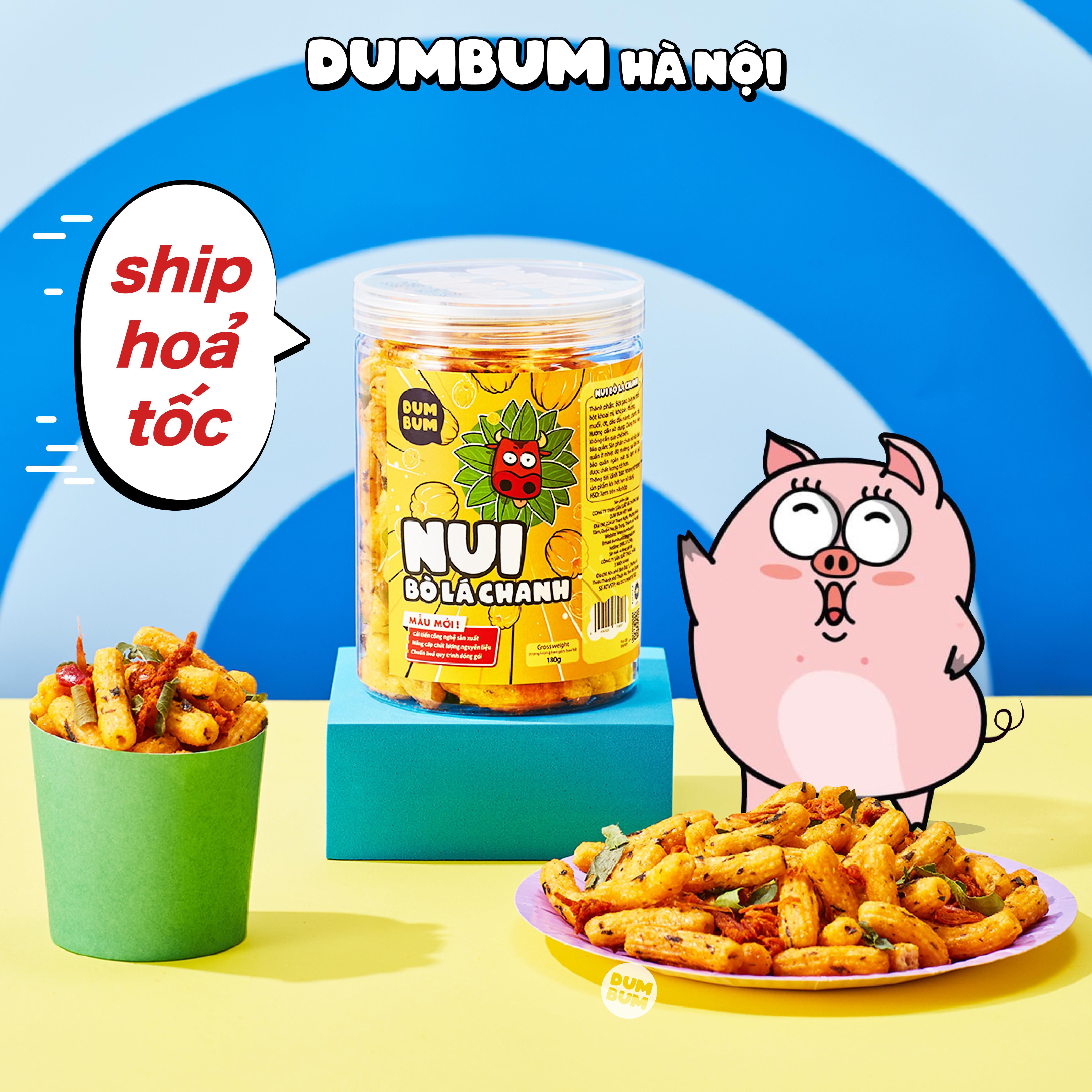Nui sấy khô bò lá chanh 180g DumBum đồ ăn vặt Hà Nội