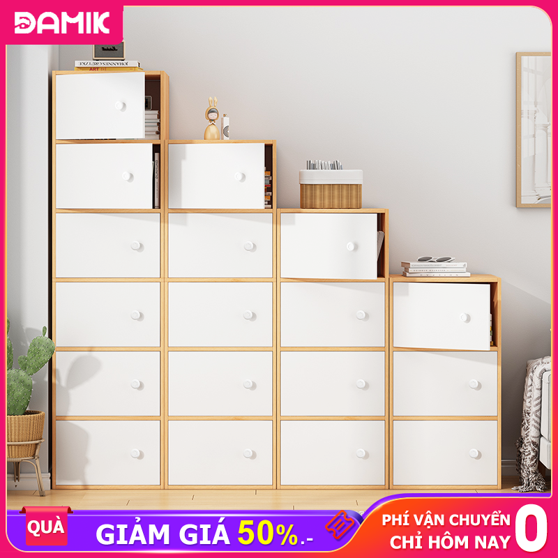 DAMIK-Kệ gỗ đa năng tủ Kệ sách gỗ kệ để đồ gỗ để đồ phong cách hiện đại hiên đại