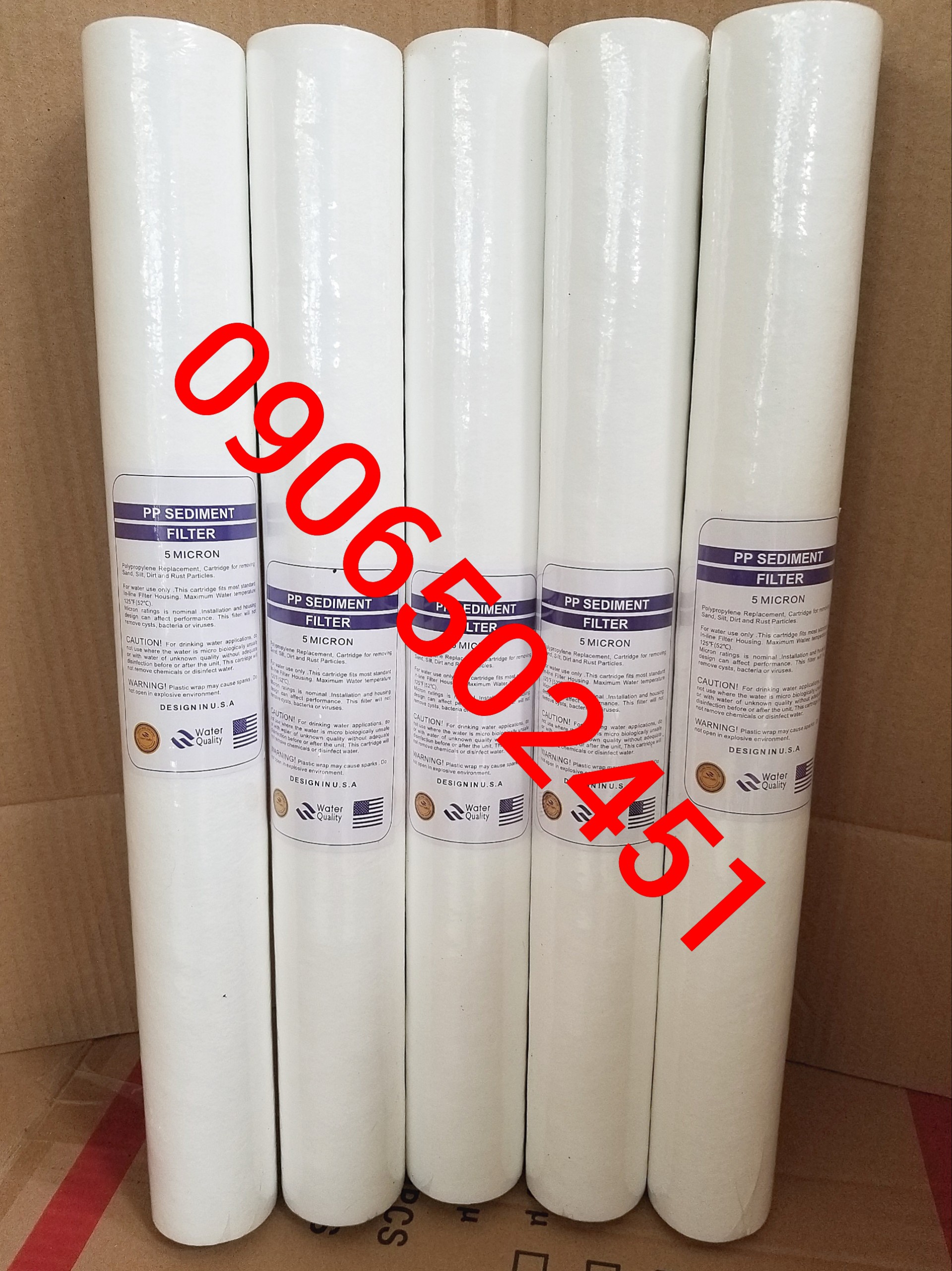 [HCM](Ảnh thật) Bộ 3 lõi lọc nước số 1 PP 20 inch tem chuẩn USA
