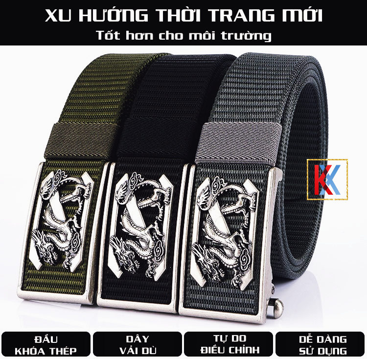 Thắt lưng vải dù tushi, dây nịt vải dù hàng xịn