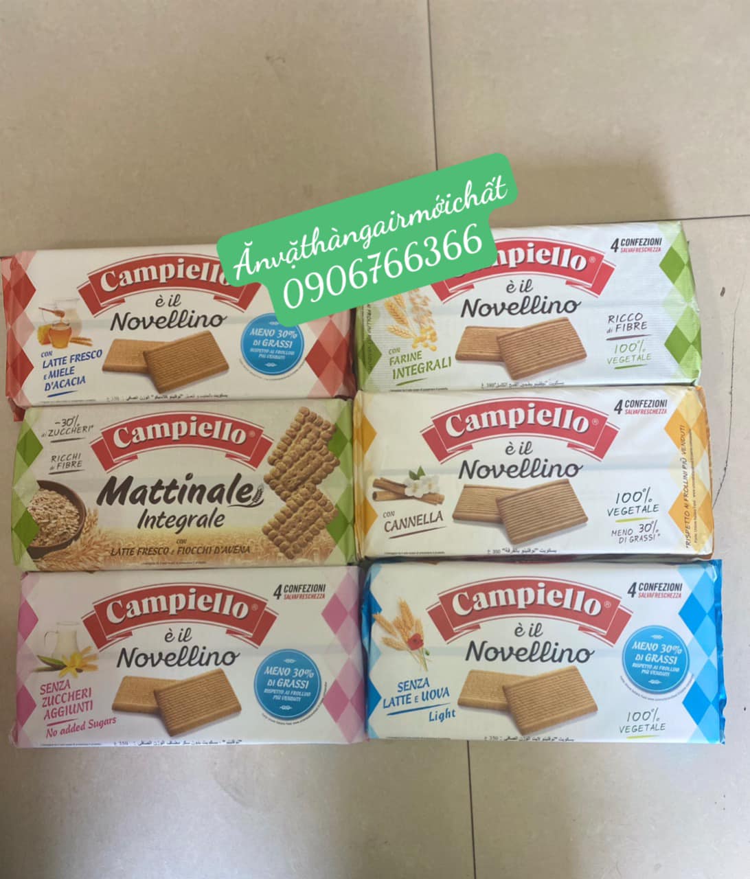 Bánh Quy Ăn Kiêng Campiello Novellino Ý Đủ Vị