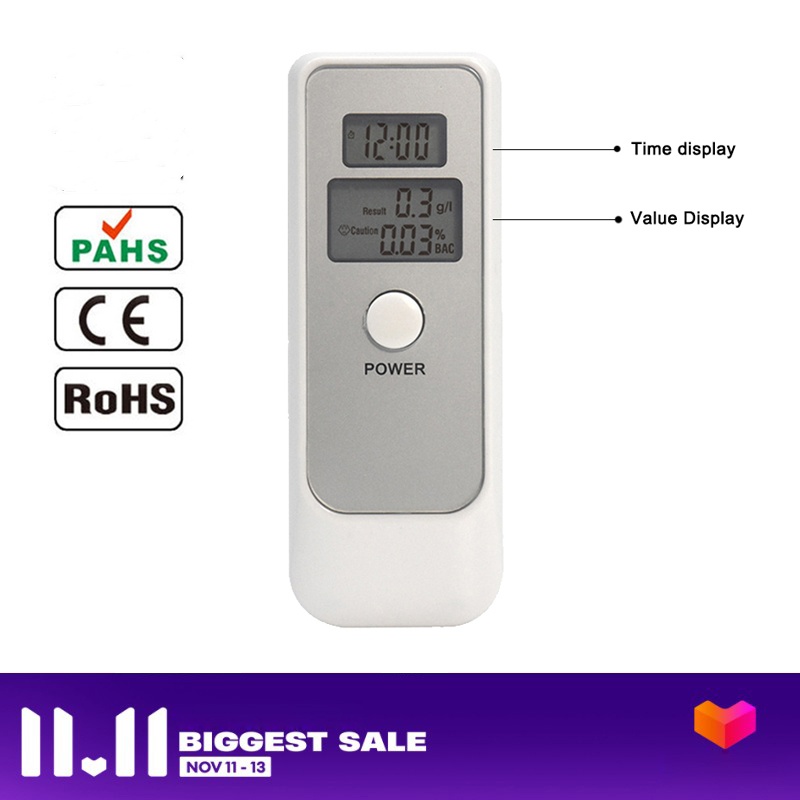 Máy kiểm tra nồng độ cồn hơi thở mini máy kiểm tra nồng độ cồn màn hình lcd kỹ thuật
