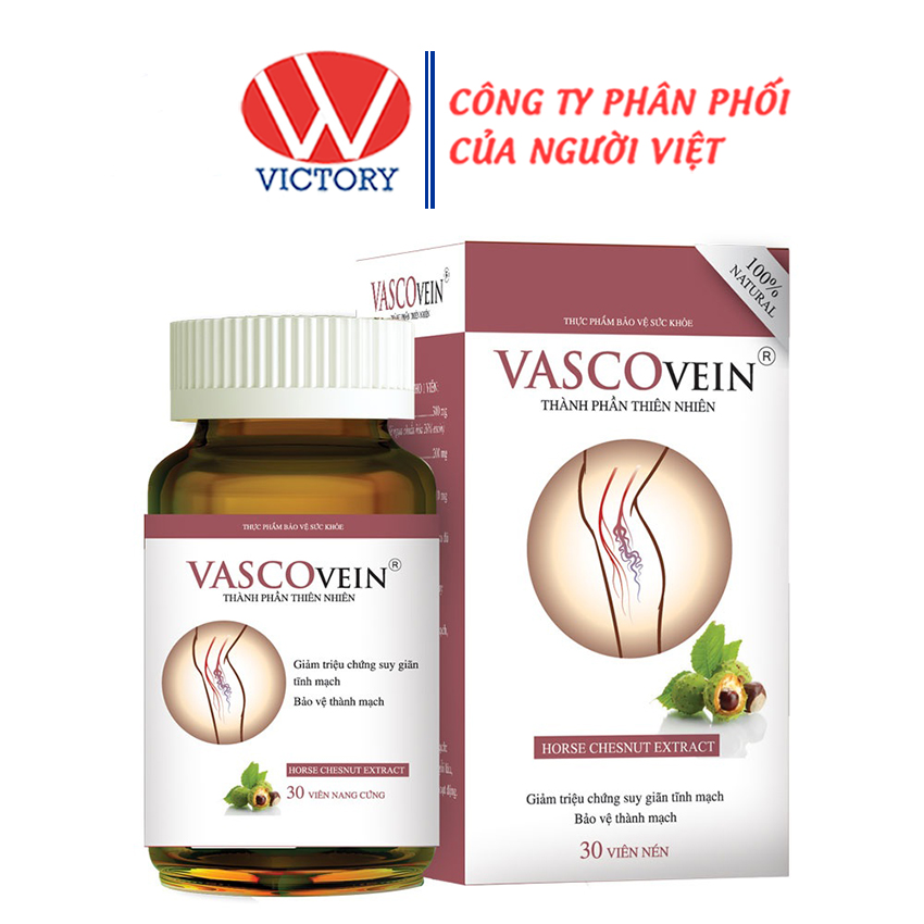 Viên Uống Vascovein - Giúp Bảo Vệ Thành Mạch Giảm Nguy Cơ Suy Giảm Tĩnh Mạch - Hộp 30 viên – VictoryPharmacy
