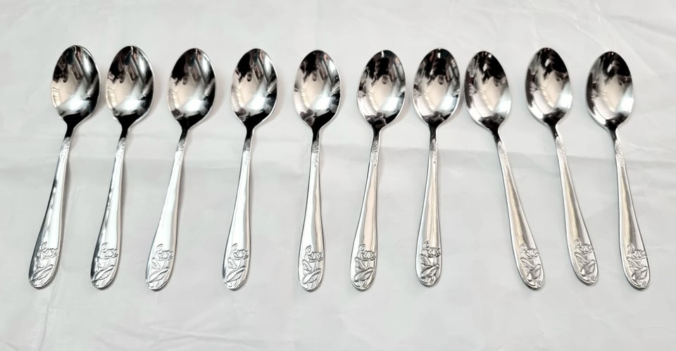 [HCM]Bộ 10 muỗng cafe dày 2mm(2 ly) inox 430 sáng bóng và bền đẹp.
