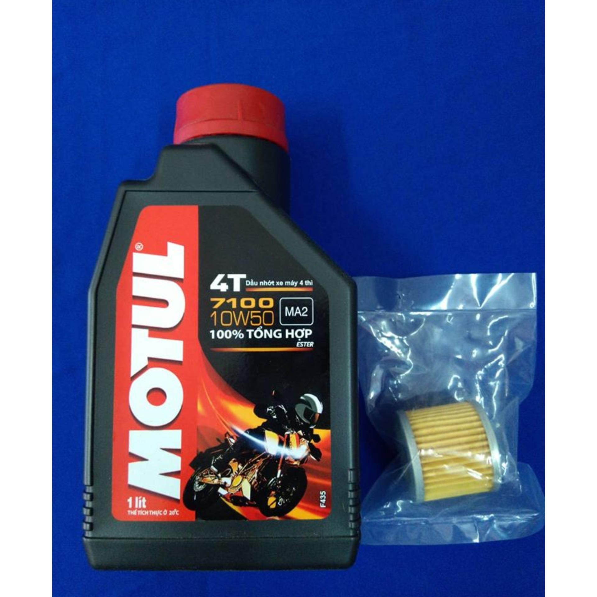 Combo nhớt motul 7100 và lọc nhớt suzuki