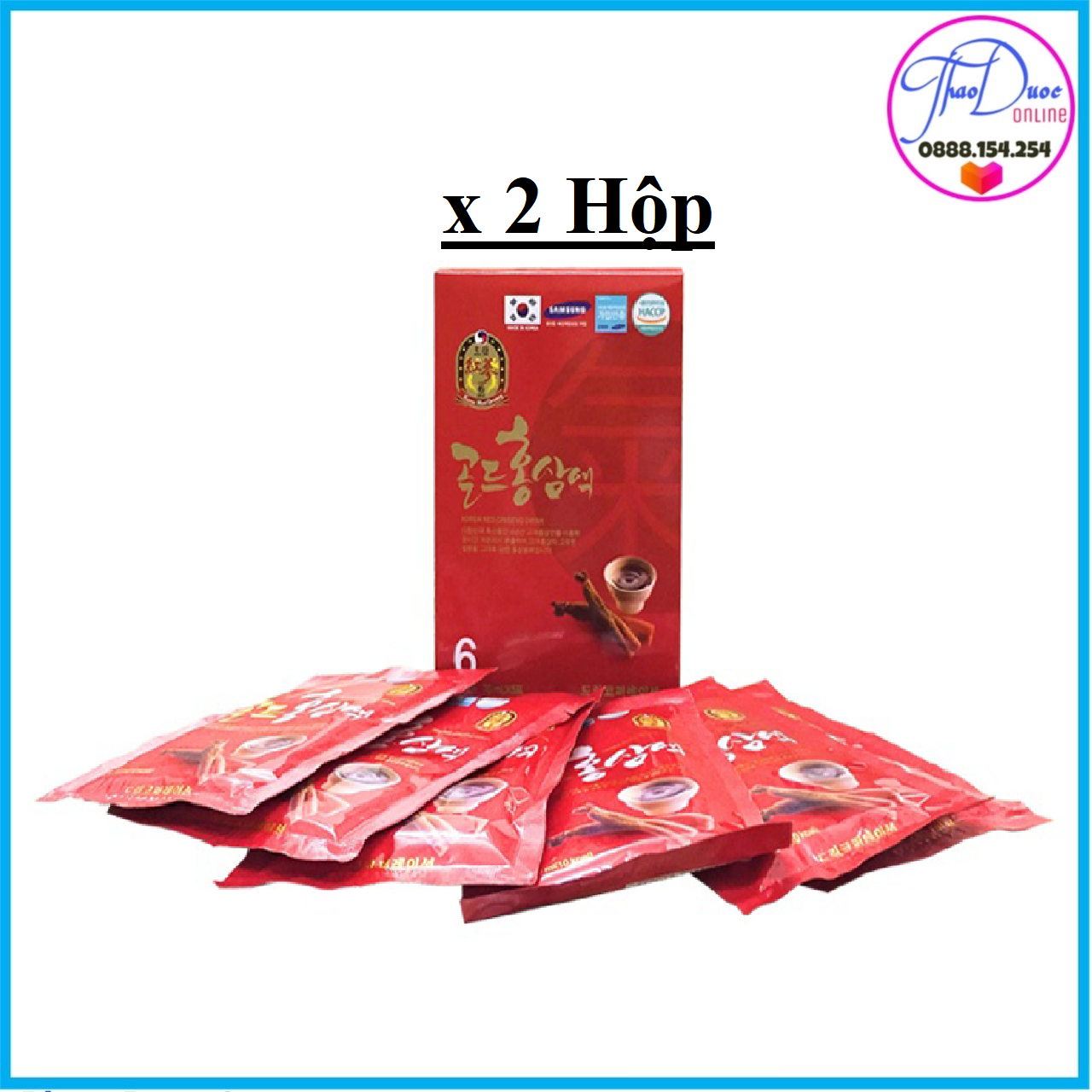 Bộ 2 hộp nước uống hồng sâm 6 năm hàn quốc