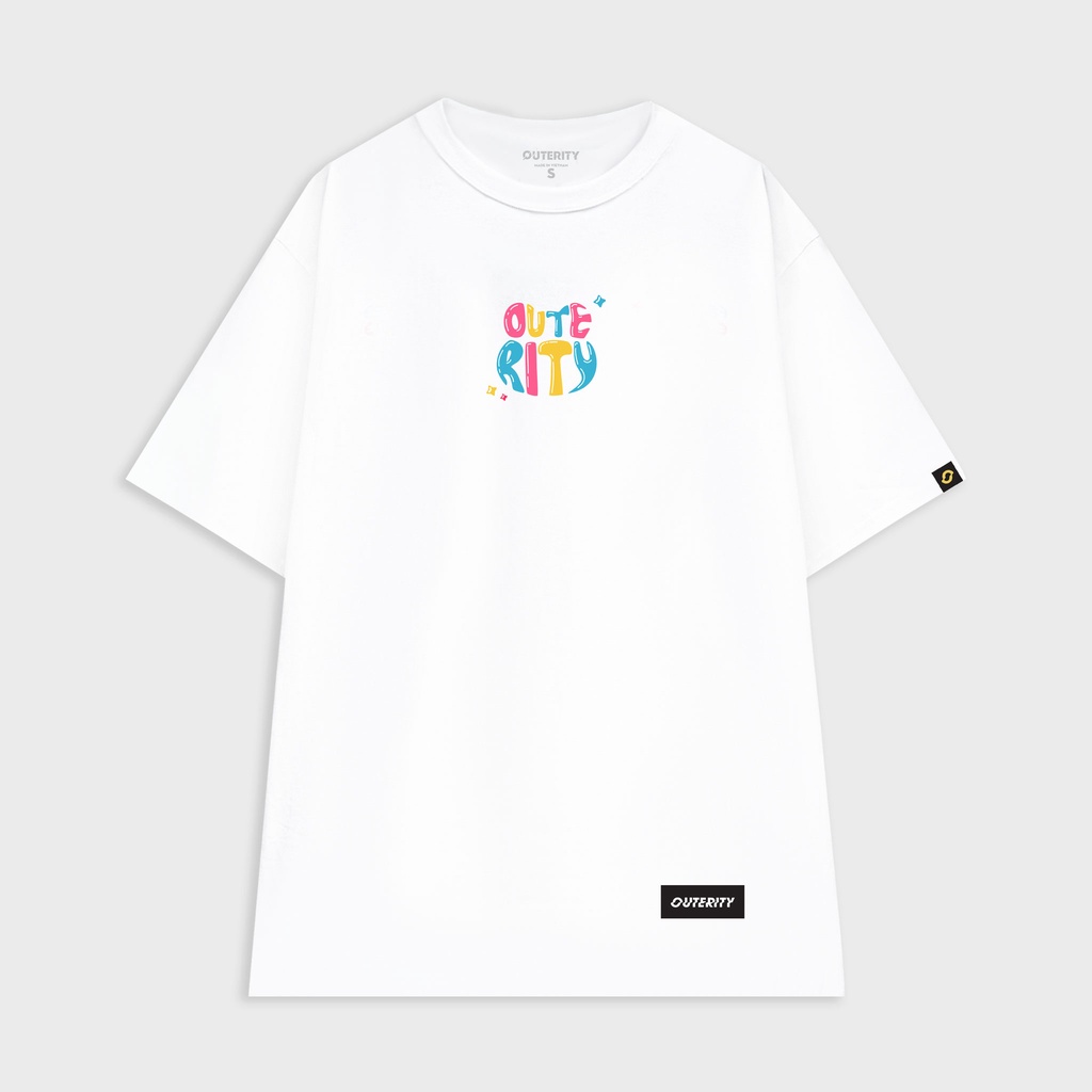 Áo thun outerity color bear / trắng - ort128 w