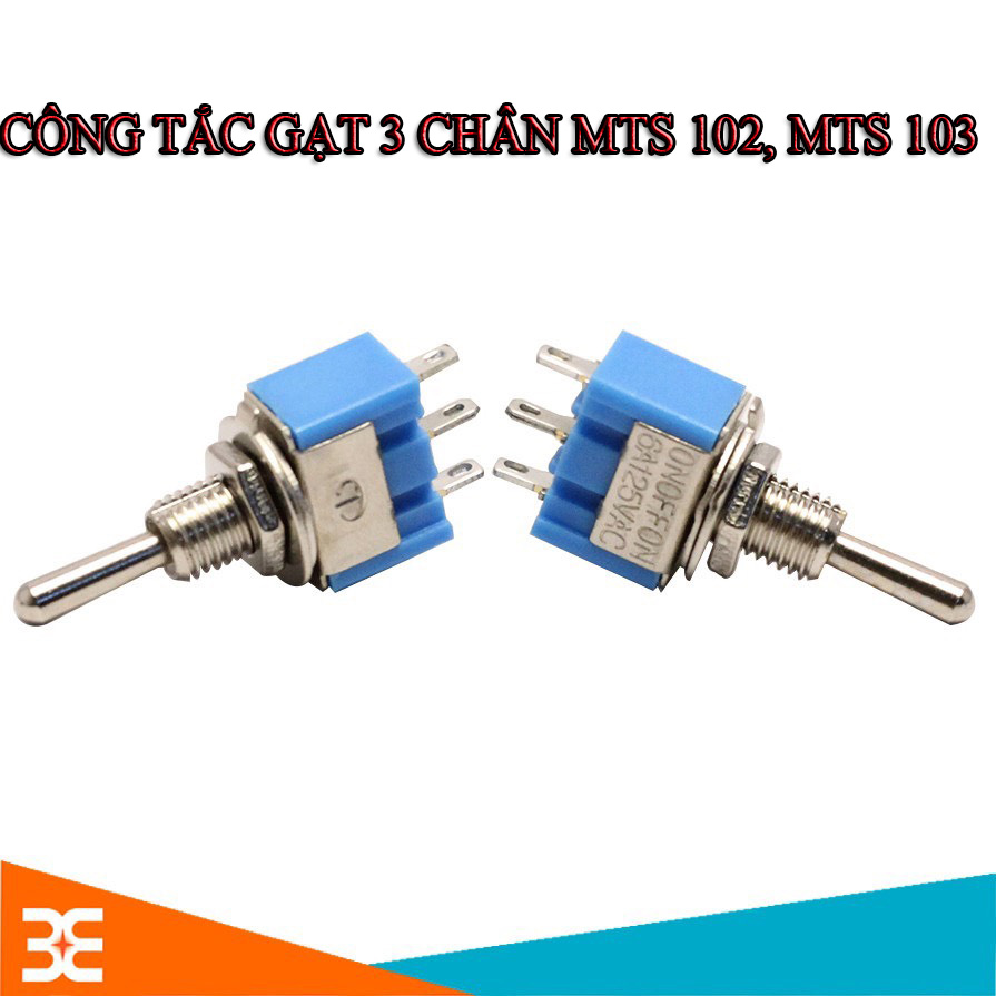 Công tắc gạt mts 102, mts 103 loại 3 chân 6a/125v