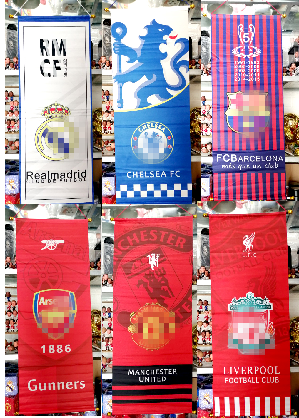 Cờ lưu niệm treo tường khổ lớn CLB bóng đá