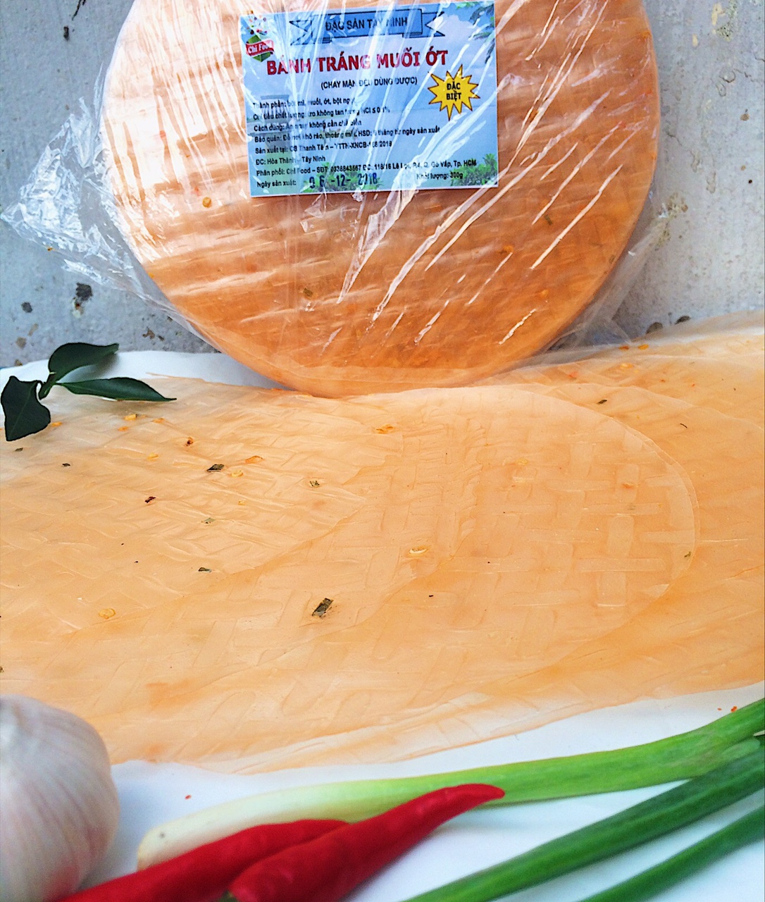 Combo 1KG Bánh Tráng Muối Ớt Tây Ninh! Bánh Tráng Ớt Cay Ăn Chay Được