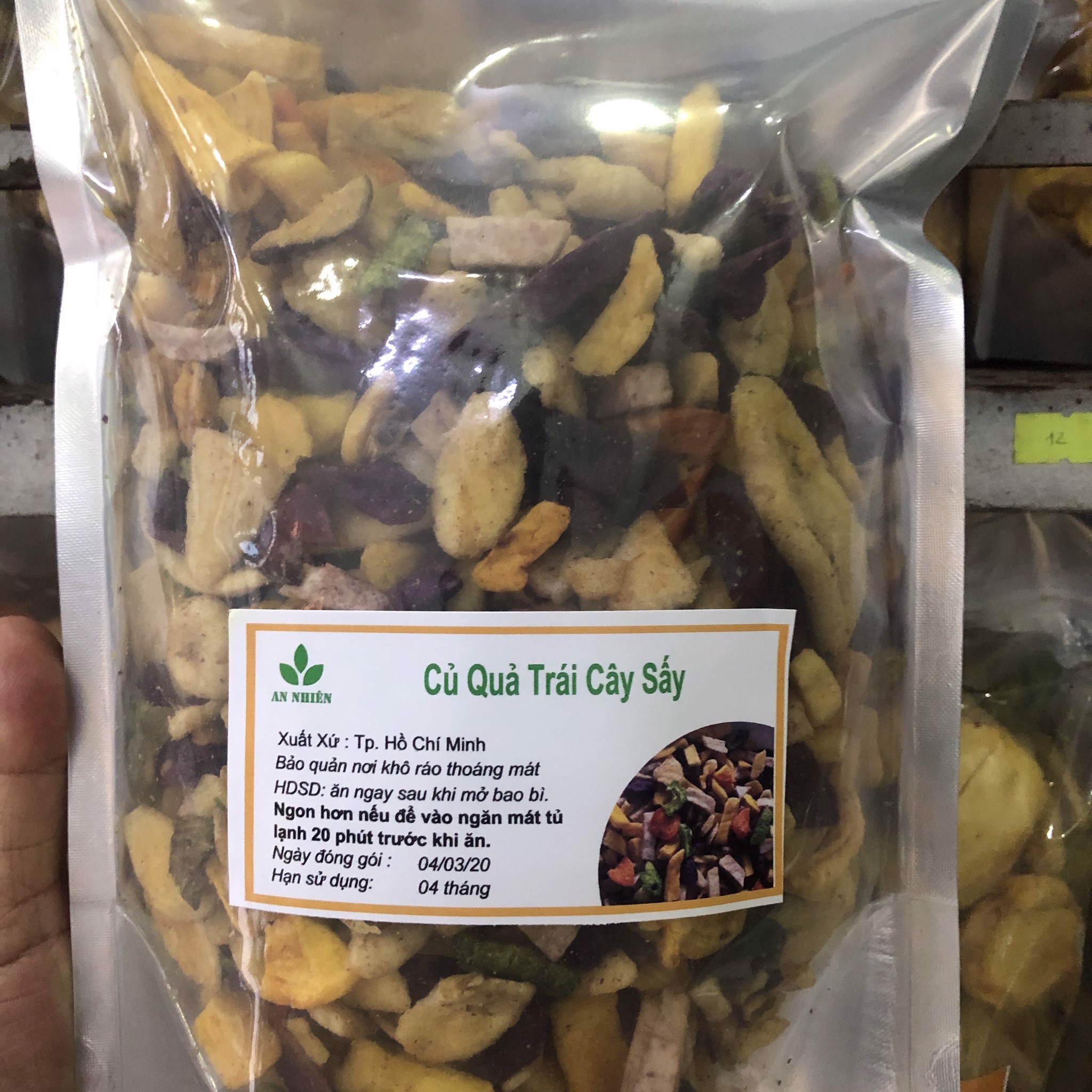 1kg trái cây sấy thập cẩm hàng vụn