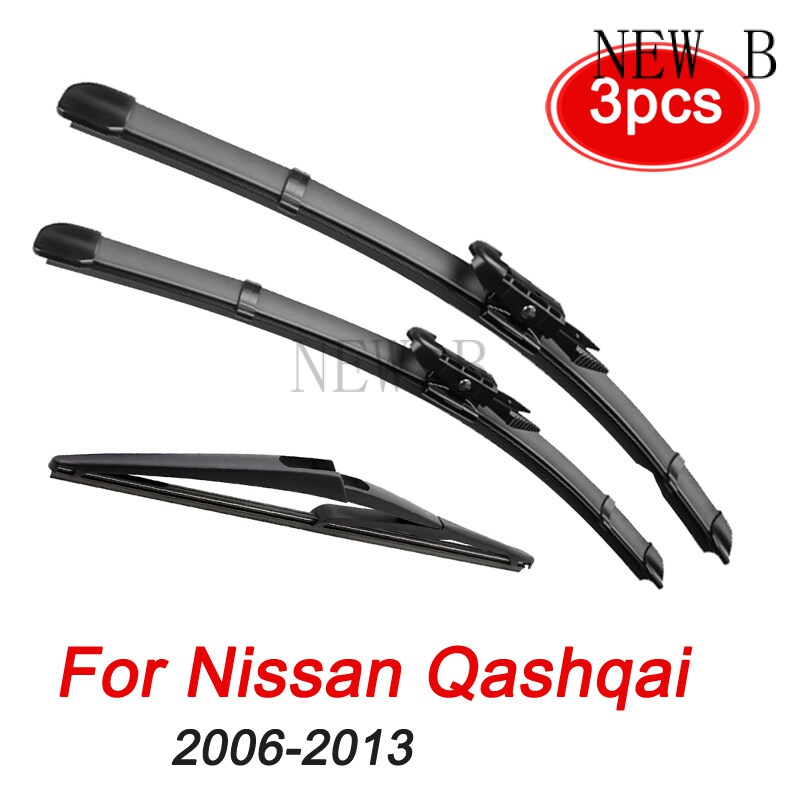 Bộ lưỡi gạt nước trước & sau cho nissan qashqai j10 2006 2007 2008 2009 2010 2011 2012 2013 cần gạt nước kính chắn gió 24 "15" 12"