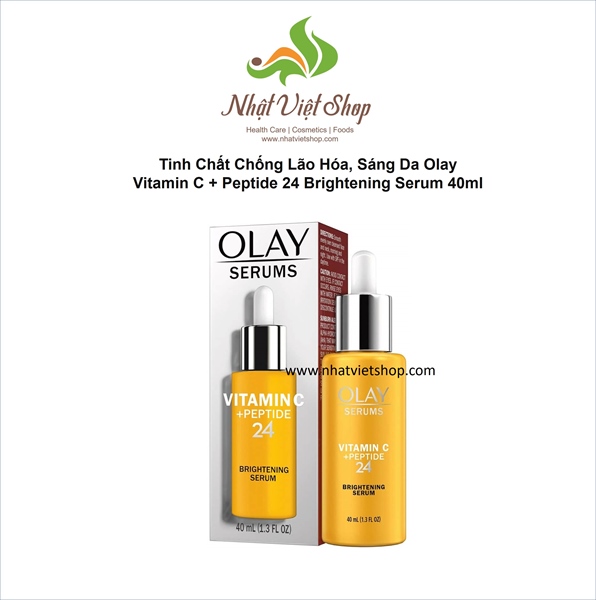 Tinh chất giảm lão hóa, sáng da olay vitamin c + peptide 24 brightening serum 40ml