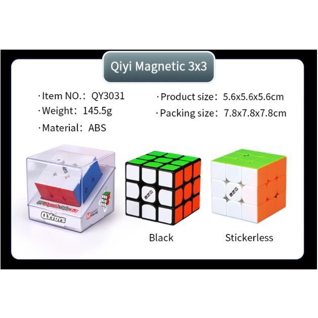 [Siêu hot] Rubik 3x3x3 QiYi New Best Budget Magnetic 2020 stickerless (Có nam Châm- Hãng Mod M)