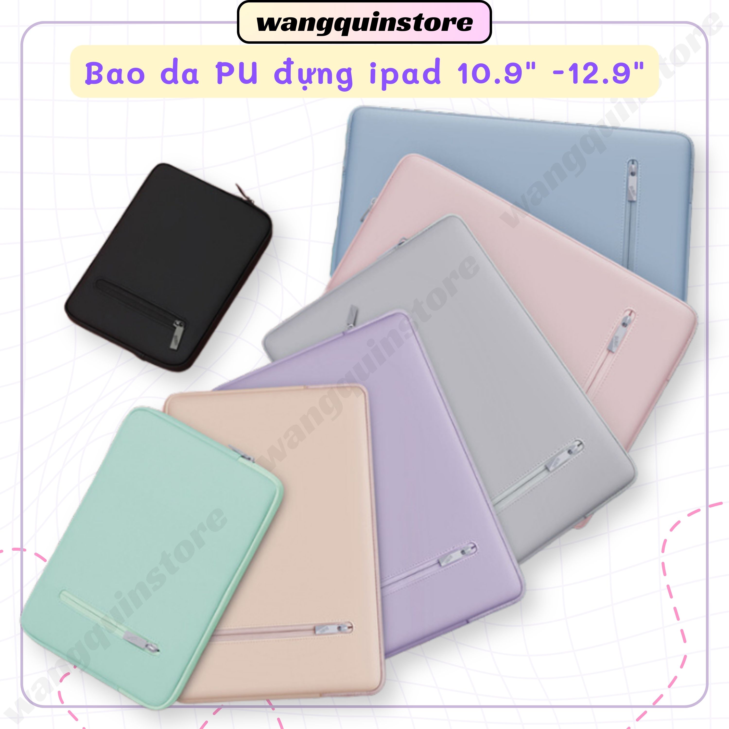 Bao đựng ipad Da PU cao cấp tablet laptop 11 12 13 inch Túi đựng mac air ipad pro 12.9 inch Túi chống sốc bảo vệ ipad